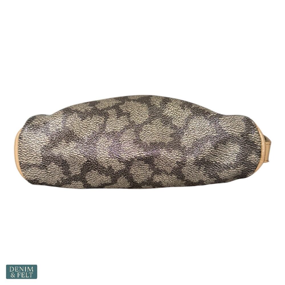 Yves Saint Laurent Monogram Giraffe Print Canvas Clutch Makeup Bag Beige Gray - Picture 6 of 12
